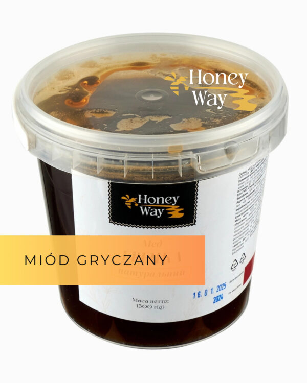 Gryczany miód pszczeli nektarowy  – pojemność 1,3kg