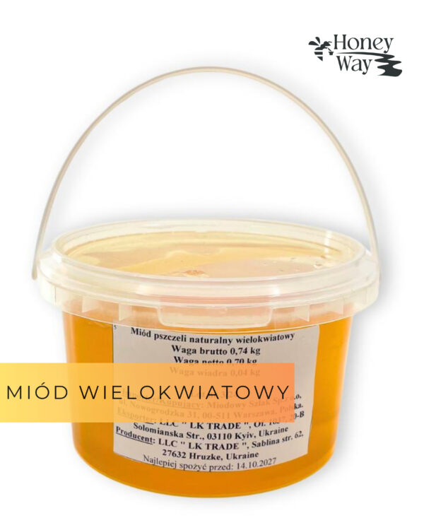 Miód pszczeli nektarowy wielokwiatowy -opakowanie 0,7 kg
