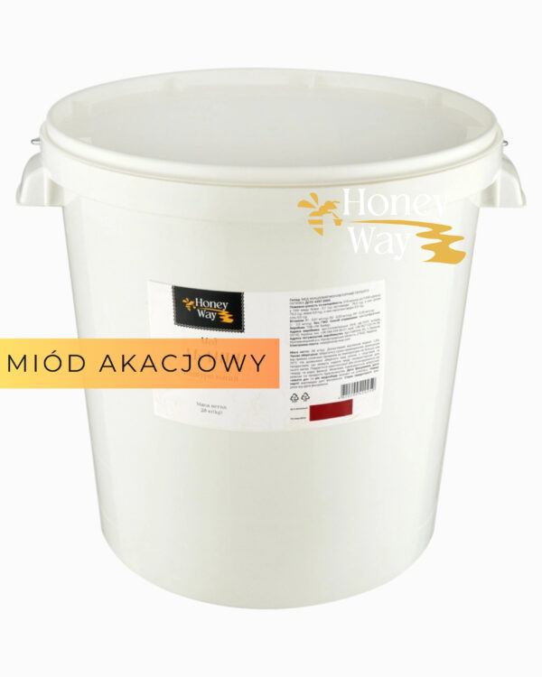 Miód pszczeli nektarowy akacjowy - pojemność 28 kg