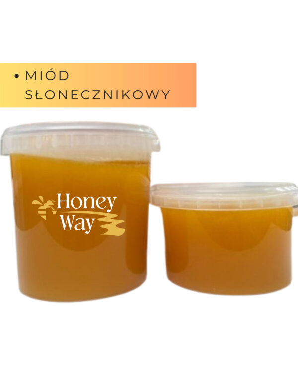 Słonecznikowy miód pszczeli nektarowy – 1300 g - obrazek 2