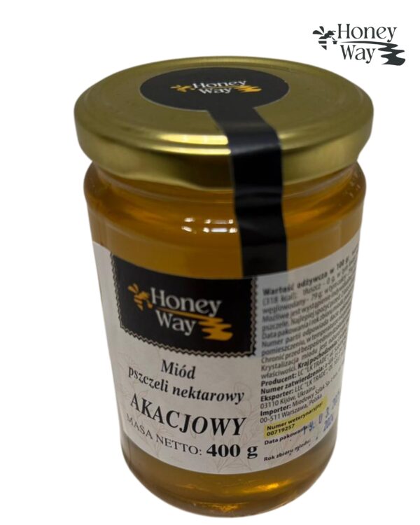 Miód akacjowy naturalny nektarowy - słoik 400g