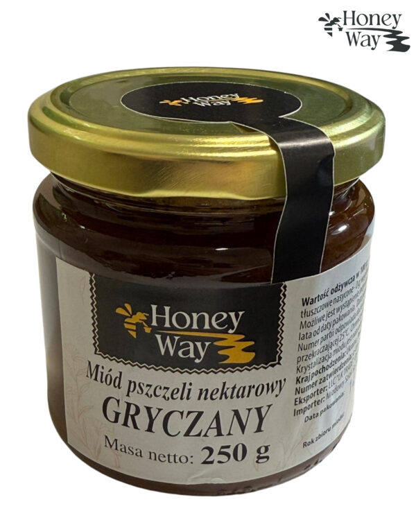 Miód gryczany pszczeli naturalny nektarowy słoik 250g