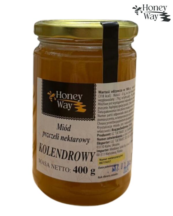 Miód Kolendrowy Naturalny – Pszczeli Nektar w Słoiku 400 g
