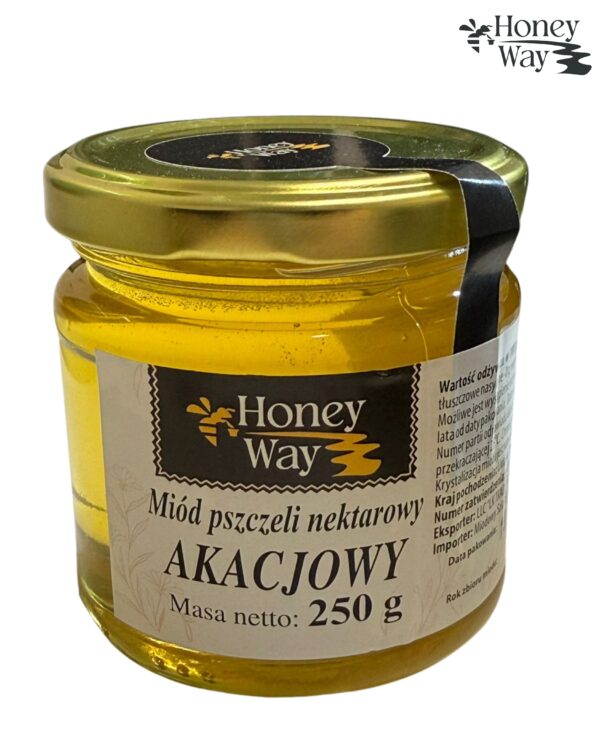 Miód akacjowy pszczeli nektarowy naturalny słoik 250 g